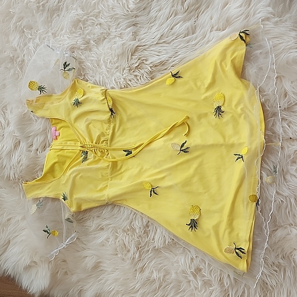 Sugarthrillz pineapple lemon dress in size S